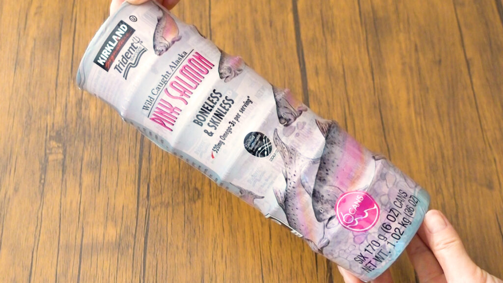 コストコのワイルドピンクサーモン缶はオメガ3たっぷりの鮭水煮缶 Tasty Time