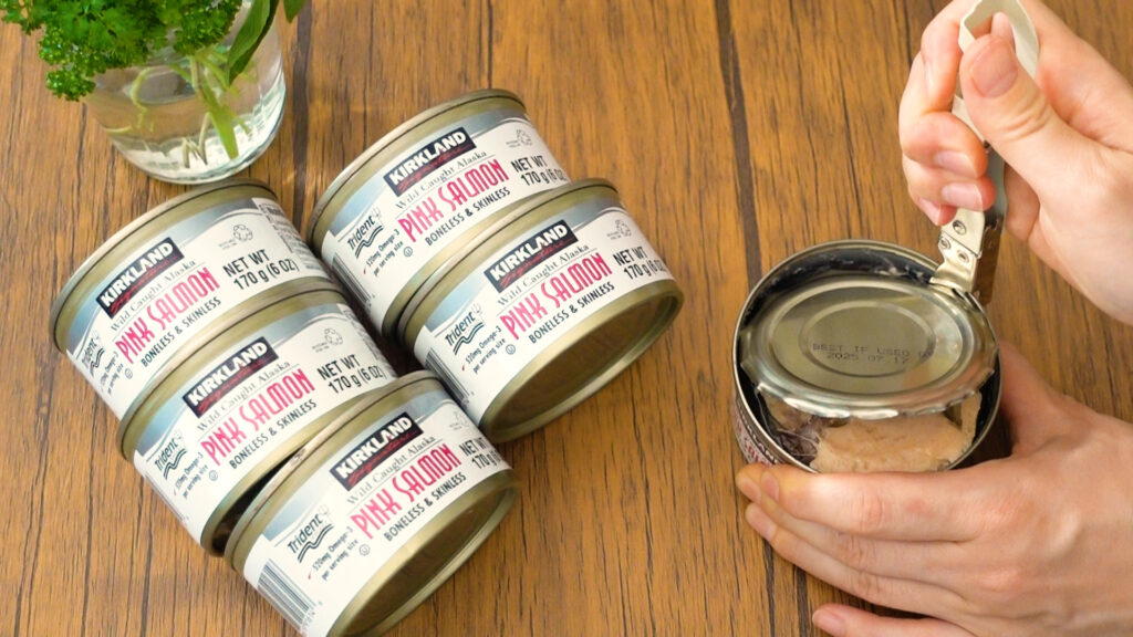 コストコのワイルドピンクサーモン缶はオメガ3たっぷりの鮭水煮缶 Tasty Time