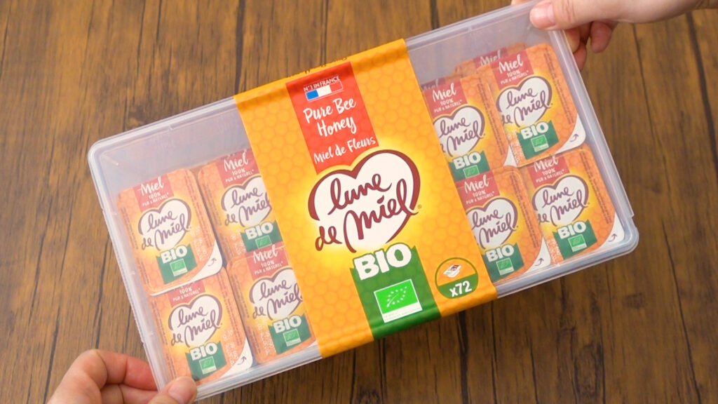 コストコのポーションパックのオーガニックはちみつは使い切りサイズで持ち運びに便利 Tasty Time