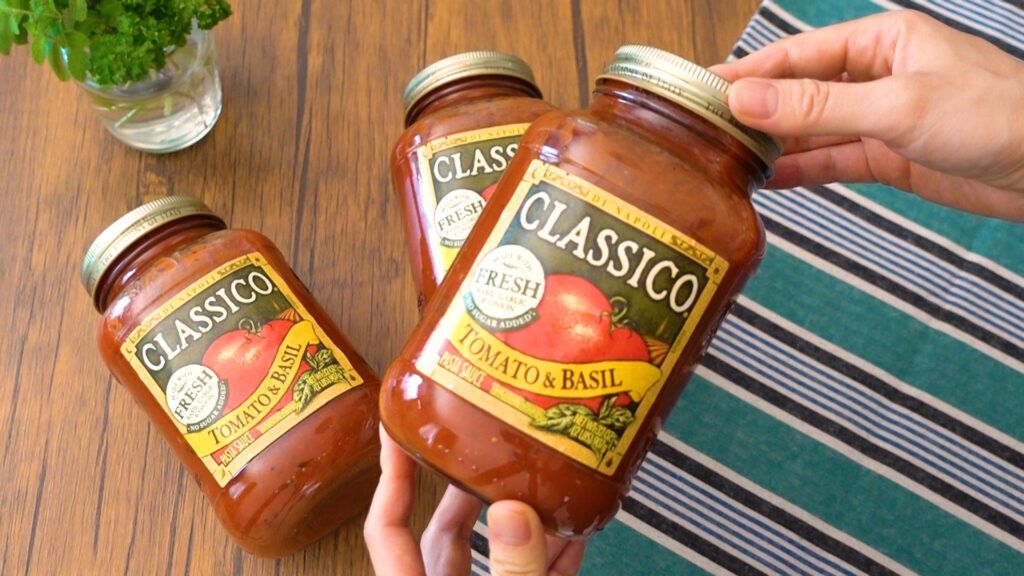 コストコのCLASSICO パスタソース トマト&バジル