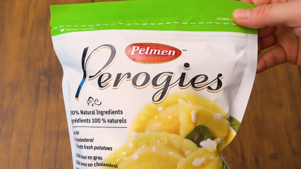 コストコのPelmen ピエロギ（ポテト/ホウレンソウ/フェタチーズ）（冷凍）