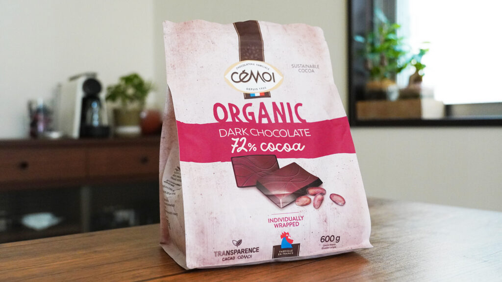 コストコのCEMOI オーガニックダークチョコレート カカオ72%
