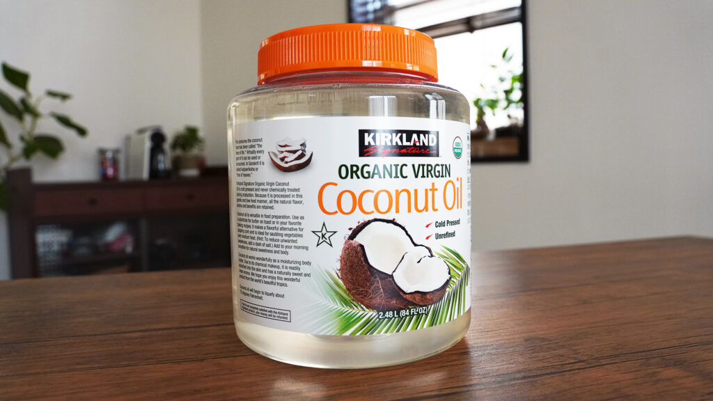 コストコのオーガニックココナッツオイルはコールドプレス製法の未精製